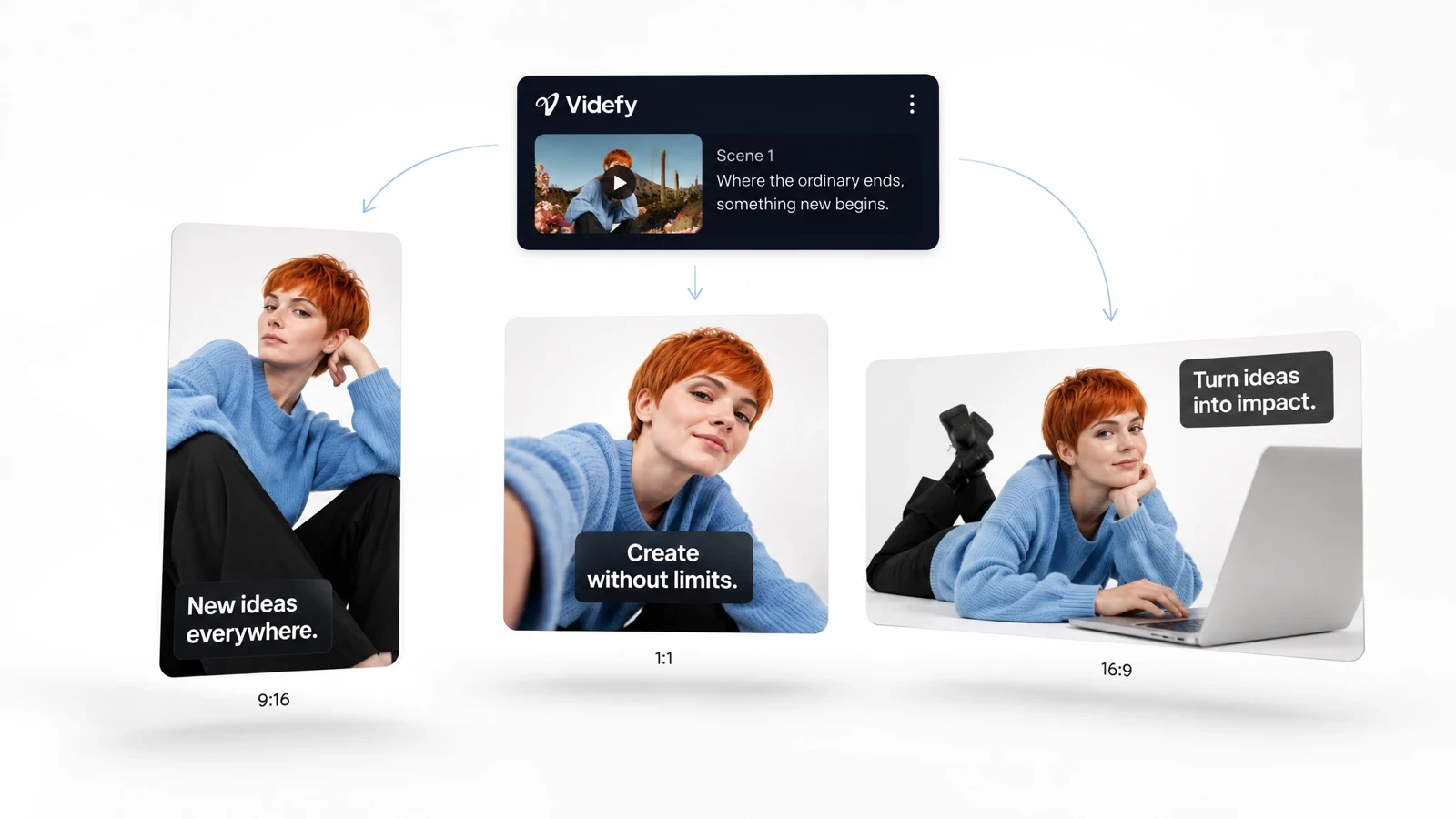 One concept adapted into three social video cuts.